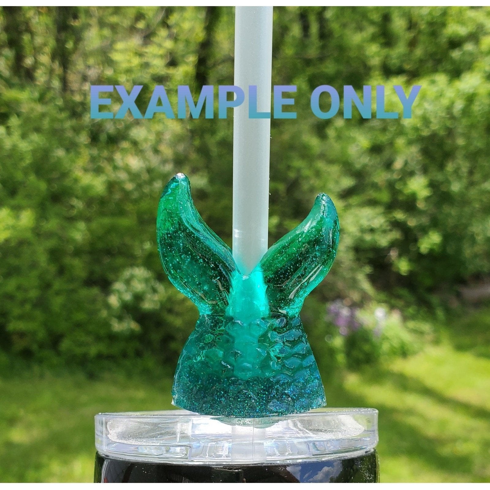 Mermaid Tail Straw Topper Mold