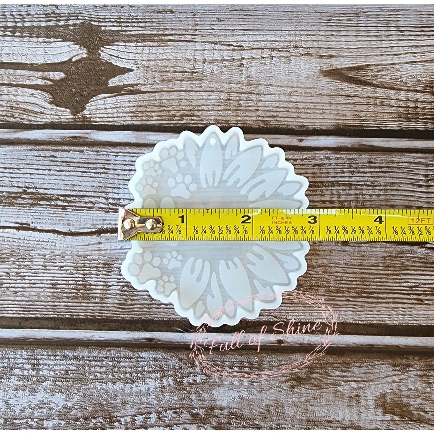 Sunflower with Paw Keychain Mold