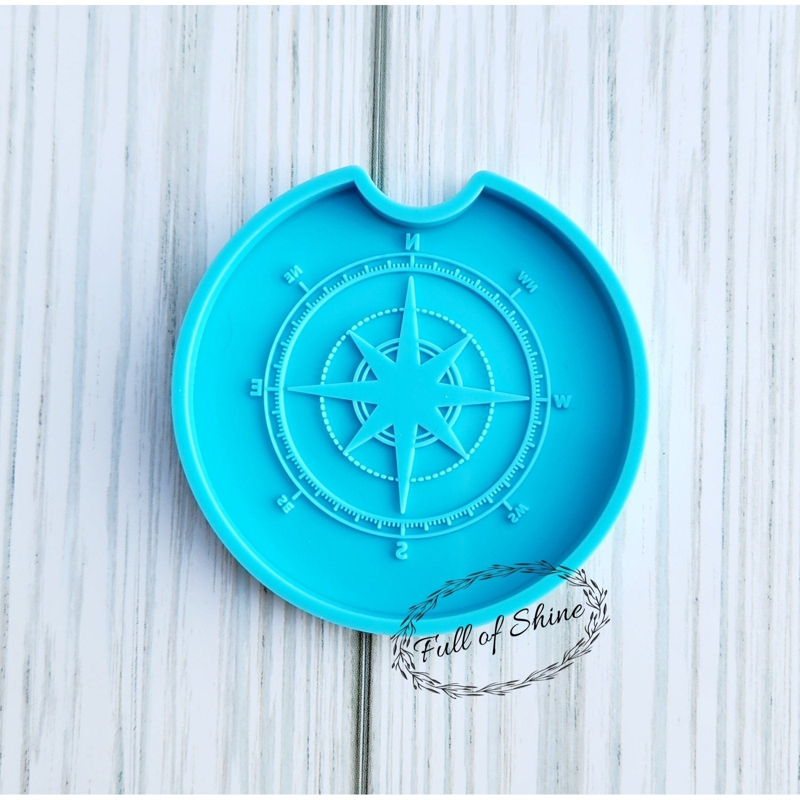 Compass Car Coaster Mold- Small Detailed Mold - Full of Shine